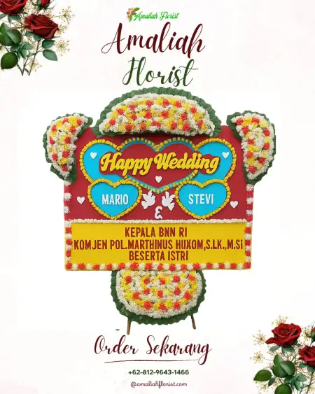 Papan Bunga Pernikahan Purun